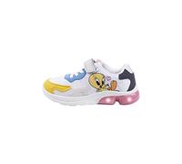 Baskets Titi - Blanches - Taille 30 - Fermeture Scratch et Élastiques - Baskets Streetwear Basses pour Enfant - Semelles Légères en EVA avec Lumières - Produit Original Conçu en Espagne