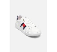 Baskets Tommy Hilfiger Flag low cut lace-up sneaker A pour Enfant 38 Blanc