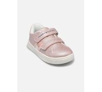 Baskets Tommy Hilfiger FLAG LOW CUT VELCRO SNEAKER PINK pour 25 Rose