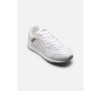 Tommy Hilfiger Chaussures Basses Runner Icon en Cuir FM0FM05740 pour Homme, Blanc (Blanc), Taille 45, White, 45 EU