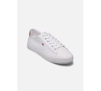 Tommy Hilfiger Baskets Vulcanisées Femme Canvas Lace Up Élégantes, Blanc (White), 37