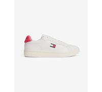 Baskets Tommy Jeans Archive Court blanc pur rose femme - 37