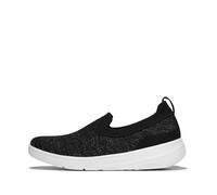 Fitflop Femme Super-q Knit Slip-ons Basket, Noir argenté, 38 EU