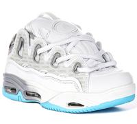 Baskets Unisex Osiris D3 2001 À Semelle Épaisse Lacées En Blanc Bleu UK 4 - 7