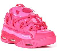 Baskets Unisex Osiris D3 2001 À Semelle Épaisse Lacées En Rose UK 7 - 12