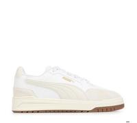 Baskets unisexes - PUMA - Shuffle Downtown OG - Cuir et synthétique - Blanc/Gris/Doré - Légères 42