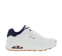 Skechers Baskets Uno Stand on Air Bordure daim blanc Durabuck bleu marine et rouge Taille 42