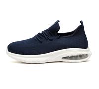 Baskets Casual Pour Hommes En Tricot Élastique Navy Crosshatch Trevel