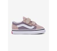 Baskets Vans Old Skool V rose lilas blanc bébé - 26