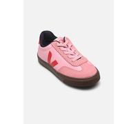Baskets Veja Small Volley O.T. Leather - Lacets élast pour Enfant 25 Rose