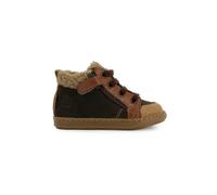Baskets velours-nubuck bébé Shoo Pom Bouba ZIP Wool Marron 27