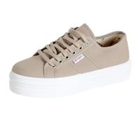 Baskets Victoria Blucher Lona Plataforma Beige - 37