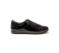 Baskets Zippé Femme Pédiconfort Noir