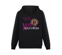 BASLIL TOAST brunch Men Long Sleeve Printed Hoodies Simple Minds New Gold Dream Hoody Sweatershirt Black L