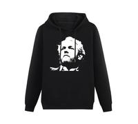BASLIL TOAST brunch Men's Andrew Breitbart Tribute Conservative Political Long Sleeve Hooded Sweatshirt Hoodies with Drawstring Pockets Black L