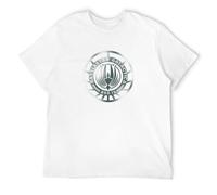 BASLIL TOAST brunch Men's Battlestar Galactica Faded Emblem Sci-FI TV Show T-Shirts White L
