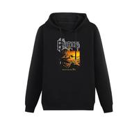 BASLIL TOAST brunch Men's Brutality When The Sky Turns Black American Death Metal Logo Long Sleeve Hooded Sweatshirt Black XXL