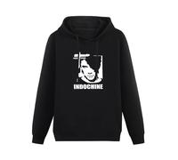BASLIL TOAST brunch Men's Indochine Pop Rock Long Sleeve Hooded Sweatshirt Black M