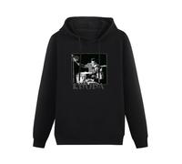 BASLIL TOAST brunch Men's Long Sleeve Gene Krupa Sweatshirt Hoodie Black XXL