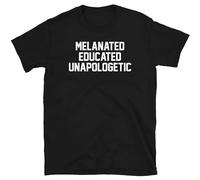 BASLIL TOAST brunch Men's Melanated Educated Unapologetic Black Pride Short-Sleeve Unisex T-Shirts Black L