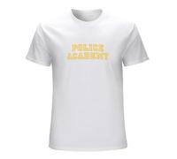 BASLIL TOAST brunch Men's Police Academy Retro Film Movie T-Shirts White M