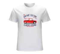 BASLIL TOAST brunch Men's Vintage French Car Mehari Cotton T-Shirts White XL