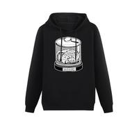 BASLIL TOAST brunch Men's Young Frankenstein Abby Normal Horror Movie Brain Long Sleeve Hooded Sweatshirt Hoodies with Drawstring Pockets Black M