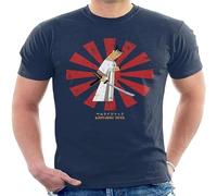 BASLIL TOAST brunch Samurai Jack Retro Japanese Men's T-Shirt Blue 3XL