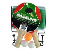 Basline-K-REY-TY5853 Baseline Set de ping-Pong avec 2 Raquettes, 3 balles et Filet, TY5853, Noir