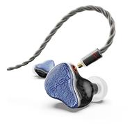 BASN Bmaster5 Écouteurs intra-auriculaires avec diaphragme 1DLC + écouteurs IEM 4BA 5 pilotes avec câble OFC plaqué argent, écouteurs filaires à isolation phonique pour musiciens (bleu baltique)