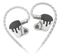 BASN BmasterX Moniteurs intra-auriculaires hybrides à 6 pilotes avec isolation sonore pour musiciens, scène et studio, HiFi IEM professionnel, câble OFC argenté détachable à 4 cœurs et étui antichoc