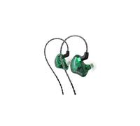 BASN couteurs intra-auriculaires avec double pilote dynamique et cble MMCX dtachable pour musiciens (BC100 vert sans micro)