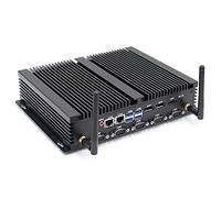 BASOARO Mini Ordinateur Industriel sans Ventilateur, Micro Ordinateur de Bureau i5 8250U, 32G RAM 256G SSD, RJ45 LAN, Petit PC, DP, EDP, HD, 6 RS232 COM, LPT, SIM, WiFi, BT, Boîtier en métal