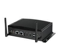 BASOARO Mini PC Industriel, Mini PC sans Ventilateur Core i3 10110U, Mini PC Win 11, Gigabit Ethernet, 8GB RAM 256GB SSD, HD DP Dual 4K Display, 2 COM RS232, GPIO, WiFi, BT 4.2