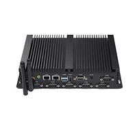 BASOARO Ordinateur Industriel sans Ventilateur Linux Mini PC i5 4200U, Double Gigabit LAN, 8GB RAM 128GB SSD 1TB HDD, écran HD VGA 4K, RS232 COM, WiFi, BT, Mini PC sans Ventilateur pour l'industrie