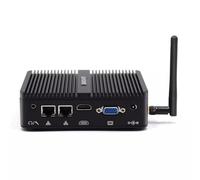 BASOARO PC Industriel Mini PC sans Ventilateur N100, 8GB RAM 256GB SSD, Gigabit Ethernet, Double écran HD VGA, 2 RS232 COM, WiFi Dual Band, BT, Mini Ordinateur Win 11 Pro
