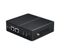 BASOARO PC Industriel Mini PC sans Ventilateur Win 11 Pro Celeron J6412, 8GB RAM 256GB SSD, Double Ethernet Gigabit, 2 HD DP Triple Affichage, 2 RS232 COM, 4 USB, Double Bande WiFi, BT 4.2