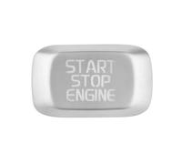 BASPHHH Compatible avec Volvo pour V40 2013 2014 2015 2016 2017 2018 2019 Bouton démarrage Moteur Voiture Couvercle Remplacement Interrupteur d'arrêt décoration clé Style(Color:Silver)