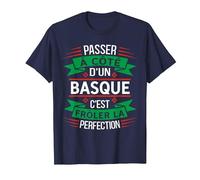 Basque Parfait Idée Cadeau Humour Pays Basque T-Shirt, Homme, Bleu Marine, S