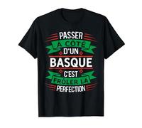 Basque Parfait Idée Cadeau Humour Pays Basque T-Shirt, Homme, Noir, L