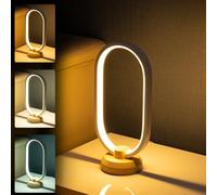 BASRAE Petite lampe de Chevet pour chambre adulte,Lampe de table moderne design LED,Lampes de Dimmable 3 Température de couleur,ovale lumiere de chevet Intérieure,lampe à poser pour Salon,Maison