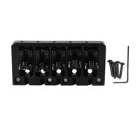 Bass Bass Bass 5 String Flip Top Micro Réglable Bass Bass Bridge Remplacement avec vis de verrouillage pour la guitare de basse électrique Performance Performance Metal Material (Noir)