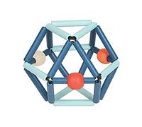 Bass&Bass - DEEP BLUE GRABBER - Hochet, Anneau de dentition & Apprentissage Musculaire - Jouet en Bois Bébé B83085 M