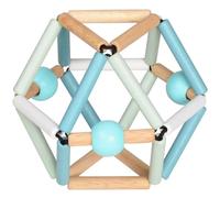Bass&Bass - BLUE SNOW GRABBER - Hochet, Anneau de dentition & Apprentissage Musculaire - Jouet en Bois Bébé