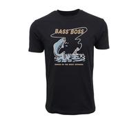 Bass Boss Hooked on The Great Outdoors FISING Premium T-Shirt Black XL