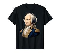 Bass Face George Washington Funny DJ Patriotic 4 Juillet Hommes T-Shirt