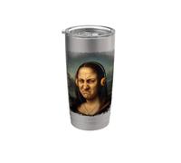 Bass Face Meme Monalisa Casque audio Go Hard Rock Music Gobelet isotherme en acier inoxydable double paroi