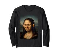 Bass Face Meme Monalisa Casque Audio Go Hard Rock Music Manche Longue