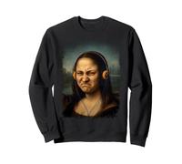 Bass Face Meme Monalisa Casque Audio Go Hard Rock Music Sweatshirt