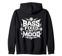 Bass Fixed My Mood Rave Techno Hardcore Underground Sweat à Capuche